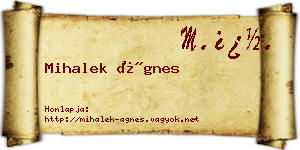 Mihalek Ágnes névjegykártya